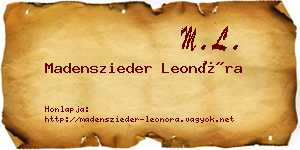 Madenszieder Leonóra névjegykártya